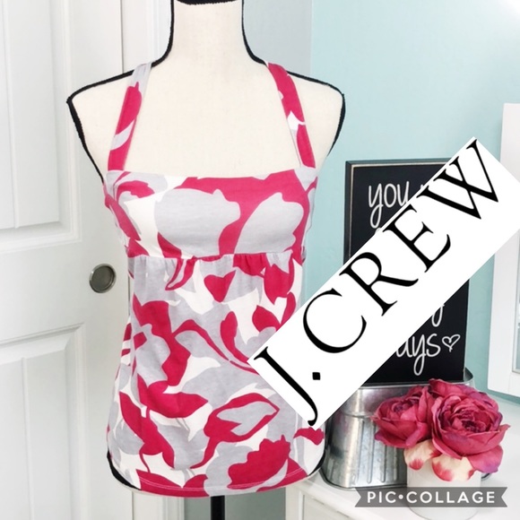 J. Crew Tops - J Crew floral tank. Crisscross straps. Sz Sm.